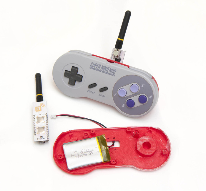 Our super awesome Nintendo remote. Just 5 wires to solder. Or buy a fully finished one with our "A Challenger Appears" reward level!