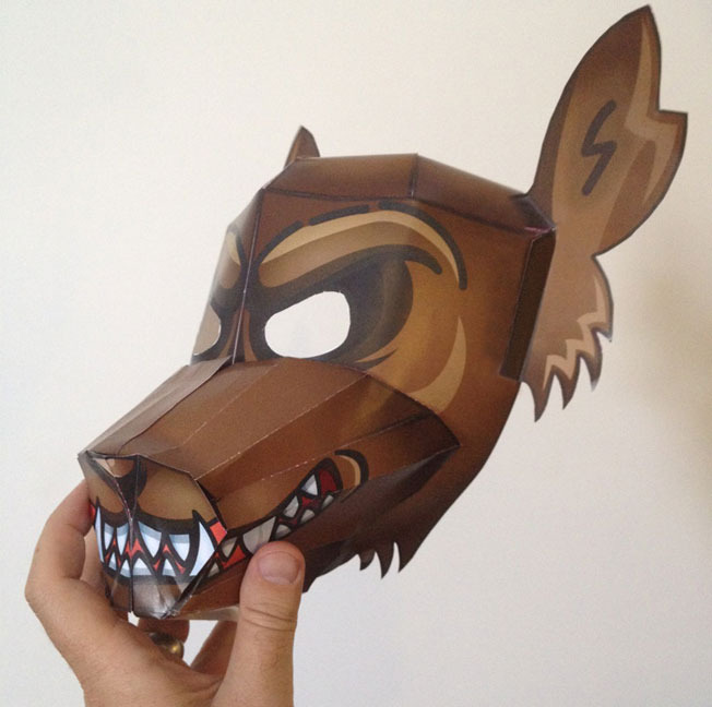 3-D Character Halloween Mask (PDF download)