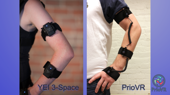 Our current prototype and the proposed PrioVR form-factor.