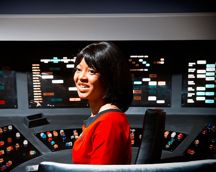 Lt. Uhura at her station