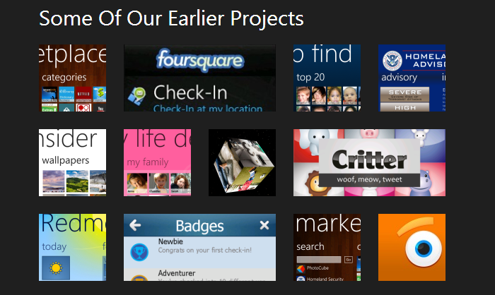 Some of Our Windows Mobile and Windows Phone Projects
