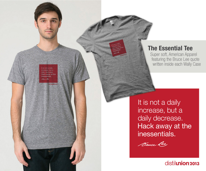 We'll be silkscreening 'The Essential Tee' ourselves!