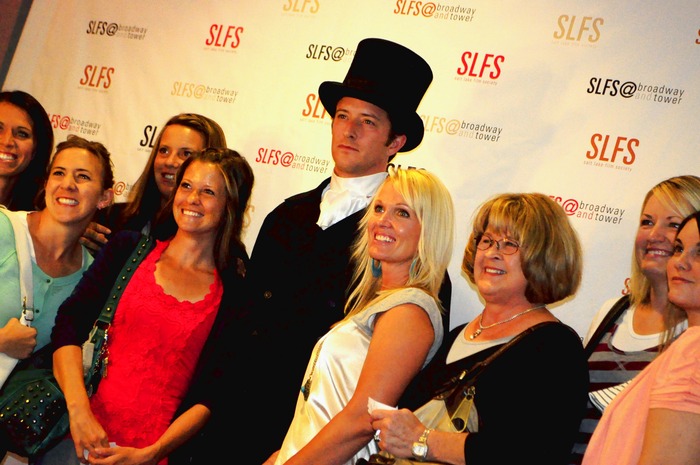 The ladies enjoy SLFS' very own Darcy at the Austenland premiere @ Broadway theatres, August 6, 2013