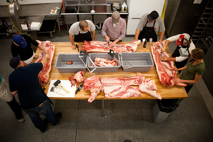 Jerry teaching a Whole Hog Breakdown class.