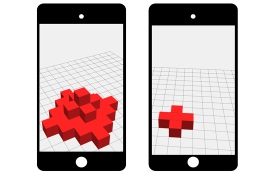 Simple grids that show different effect patterns.