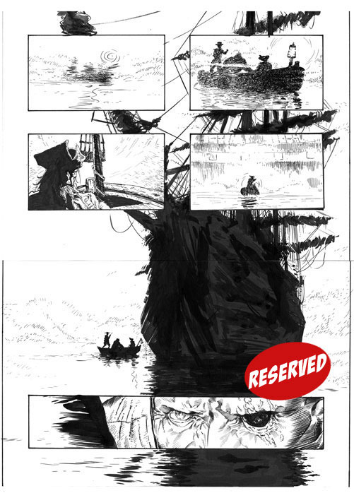 The Ship (14" X 17" India ink on paper) - RESERVED