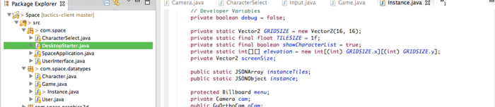 A snippet of code from our Java client