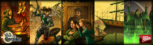 A collection of cards showing the wealth and martial power of the Vespitole.