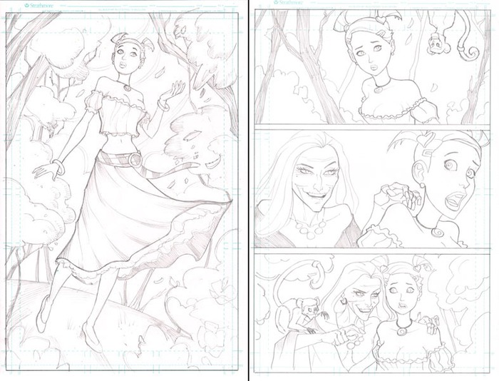 11"x17" Original Art Pages reward samples