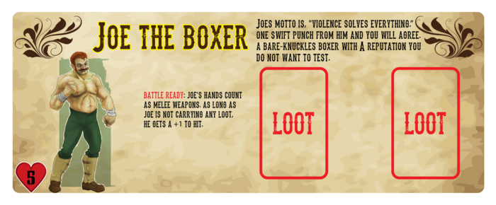 The character mat for Joe the Boxer - Character Art by Jorell Scott
