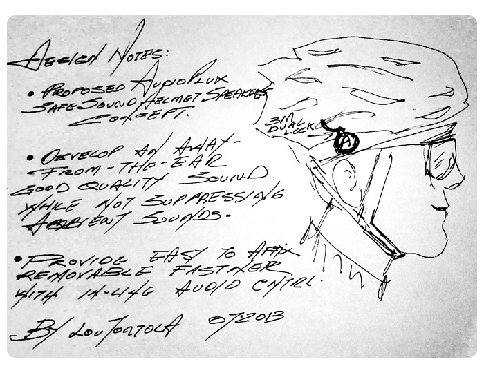 A first step. All good designs begin with "a paper napkin" sketch.