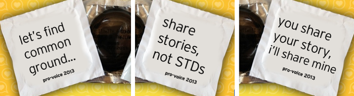Custom Pro-Voice Condoms