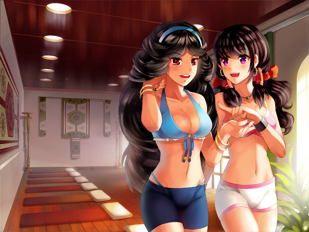 Beli and Kyanna after an intense yoga class.
