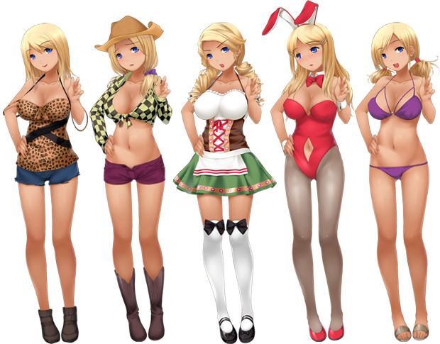 A demonstration of the customizable outfits, hairstyles and shoes (you can mix & match)!
