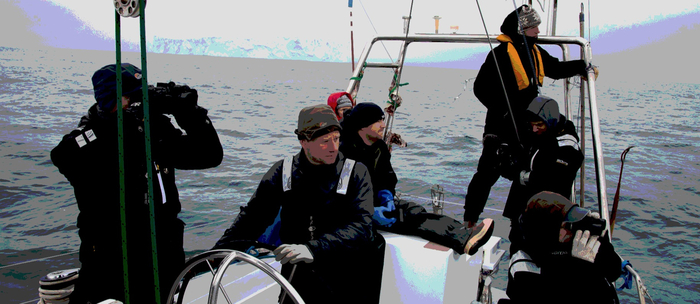 Scouting for penguin colonies around Deception Island