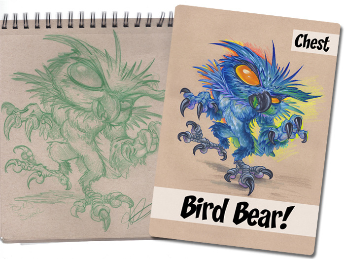 From sketch to card!