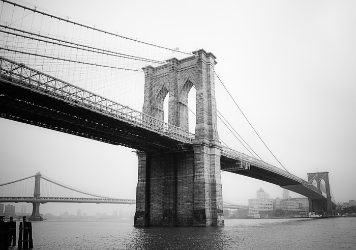 During one of several trips to the bridge, I captured this photo. Eventually it became the blueprint for the artwork.