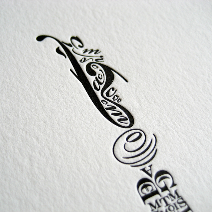 Letterpress detail in the Salt Lake Temple poster.