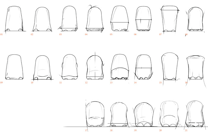 Early BatteryBot concept sketches on paper