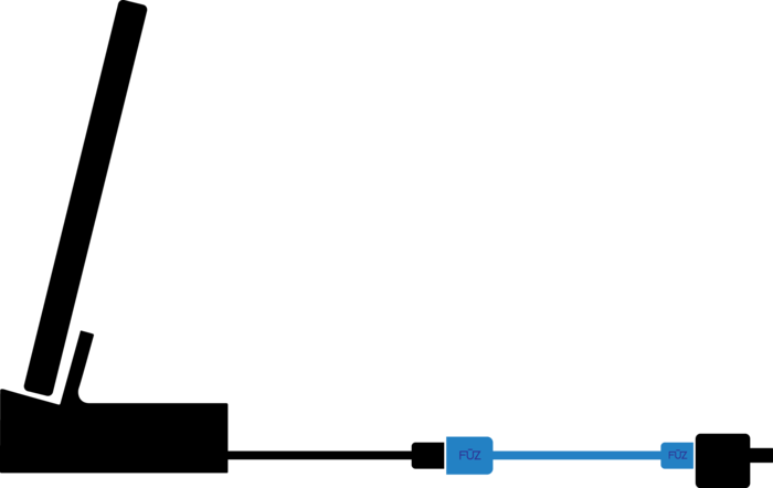 USB extension cable will work like blue portion of above image. Of course, it won't be blue :)