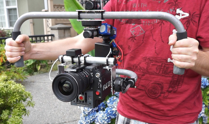 Heavy-weight gimbal prototype with RED Epic