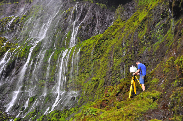 Scanning in Waialeale Crater, Kauai, Hawaii