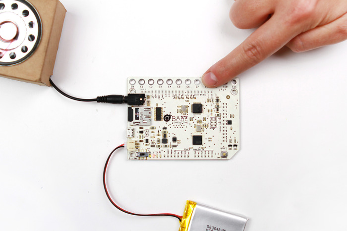 The Touch Board will be sent pre-programmed so its "Touch & Play!"