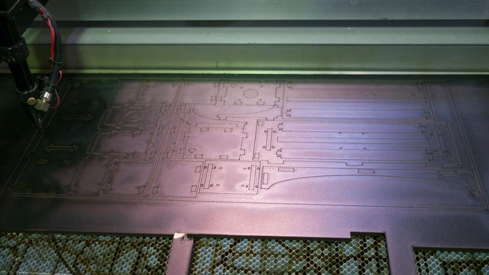 Full Laser Cut Frame of All Nested Parts