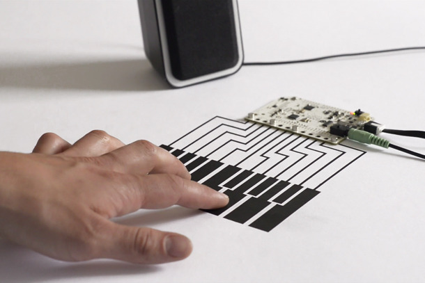With simple changes the Touch Board can also be used as a Midi interface