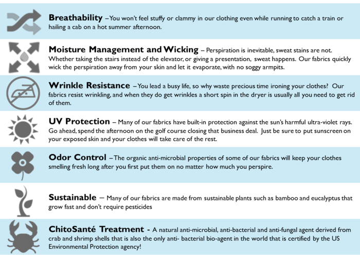 Technical Properties you will find in our fabrics