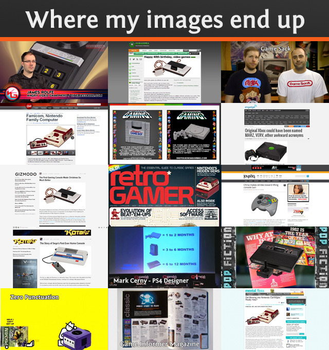 A small collection of the many examples showing people/sites who rely on my images