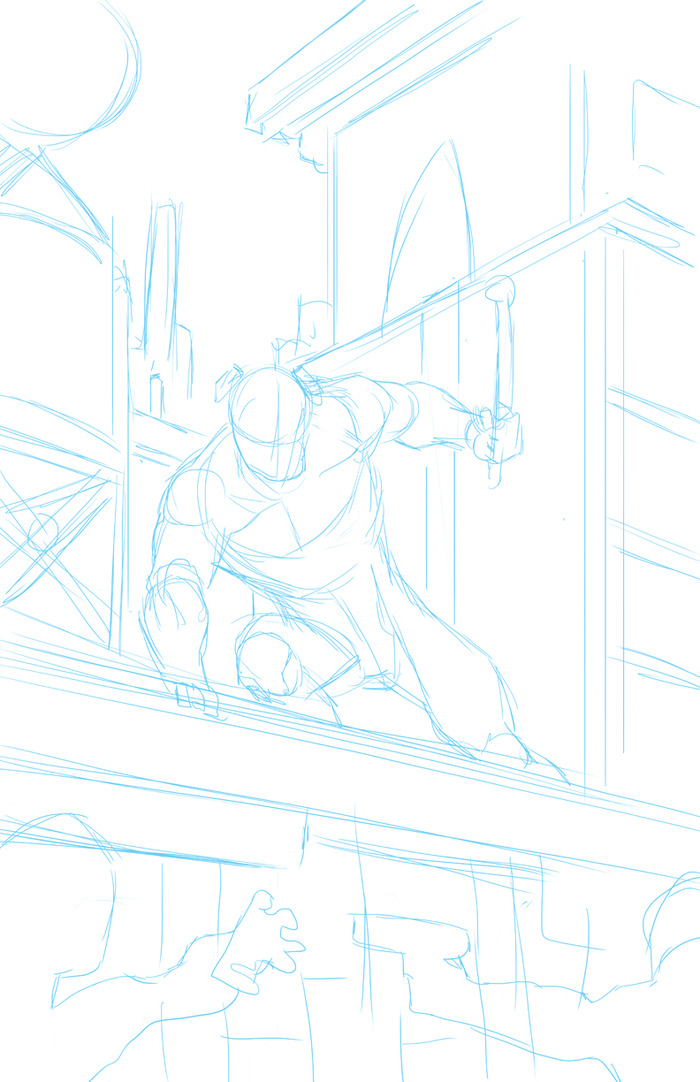 $5000.00 Unlock - Cover Sketch (Blue Line)