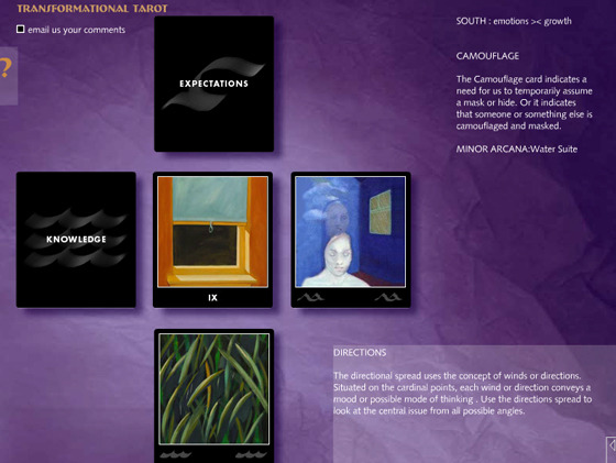 A 5-card Game on The Transformational Tarot