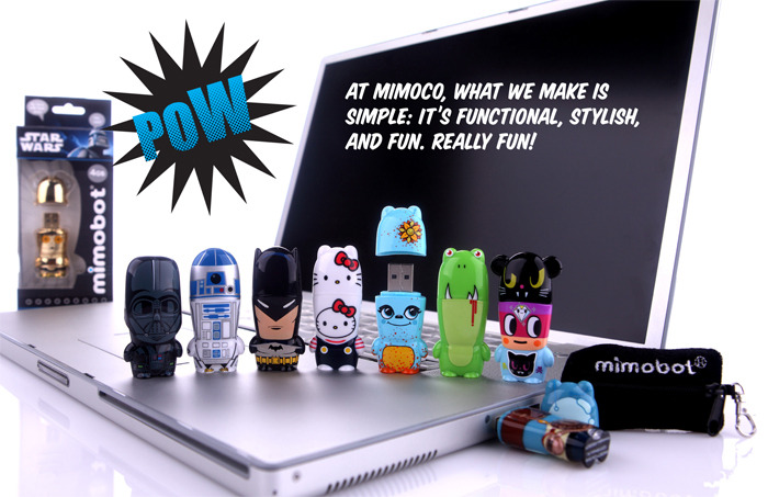 Our flagship product, MIMOBOT designer USB flash drives