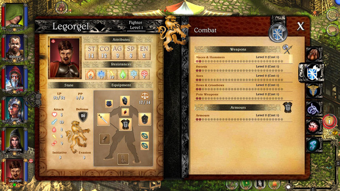 Character Screen