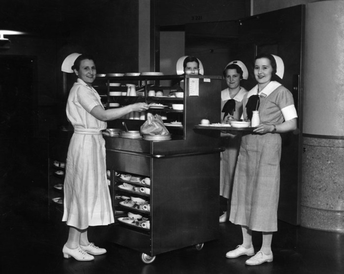 Nurses at the Los Angeles County Hospital in 1934, just before the outbreak