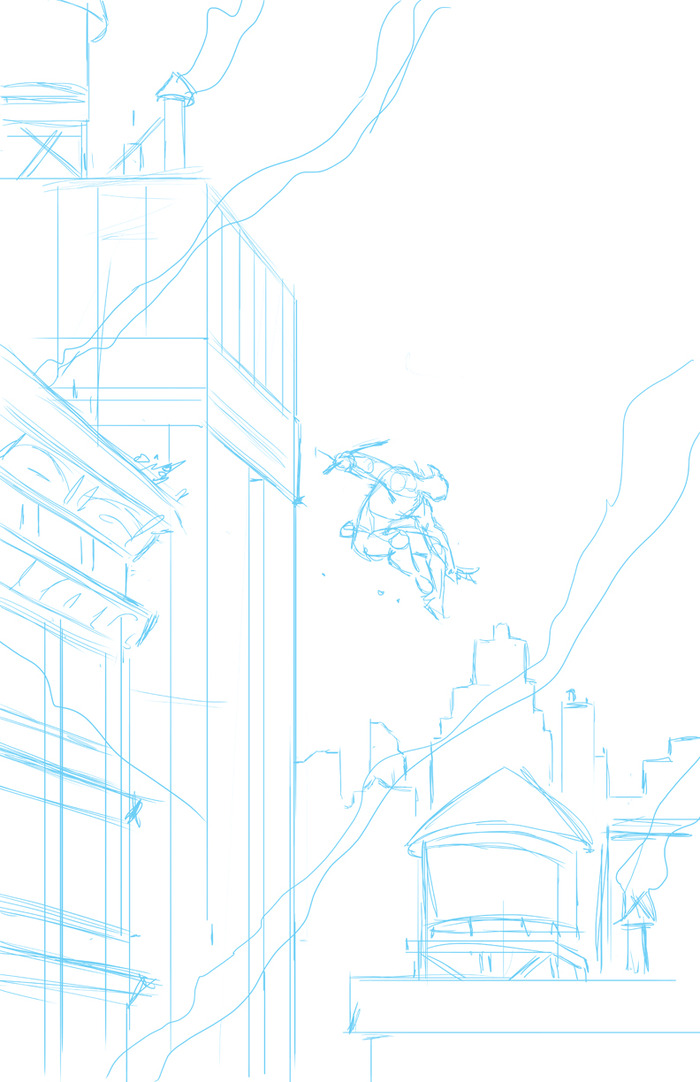 $6500.00 Unlock - Alternate Cover Sketch (Blue Line)