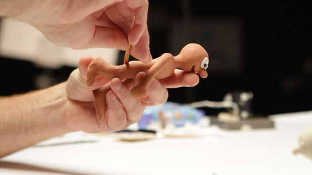Making Morph: each Morph puppet is sculpted by hand out of clay.