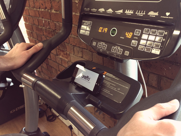 At the gym.