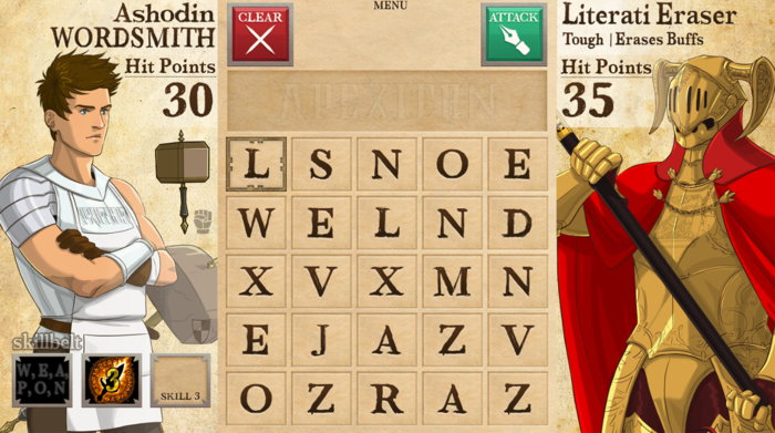 A typical battle board set up on the PC.