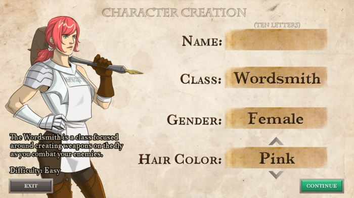 Character Creation at its finest.
