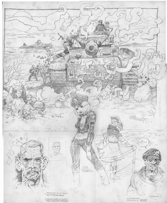 Dr. Panzer character page 14x17 Overall on Bristol.