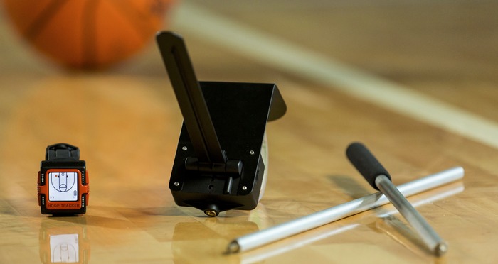 Includes: SmartWatch, Shot Detector, Mounting Pole, and USB Connector (not shown)