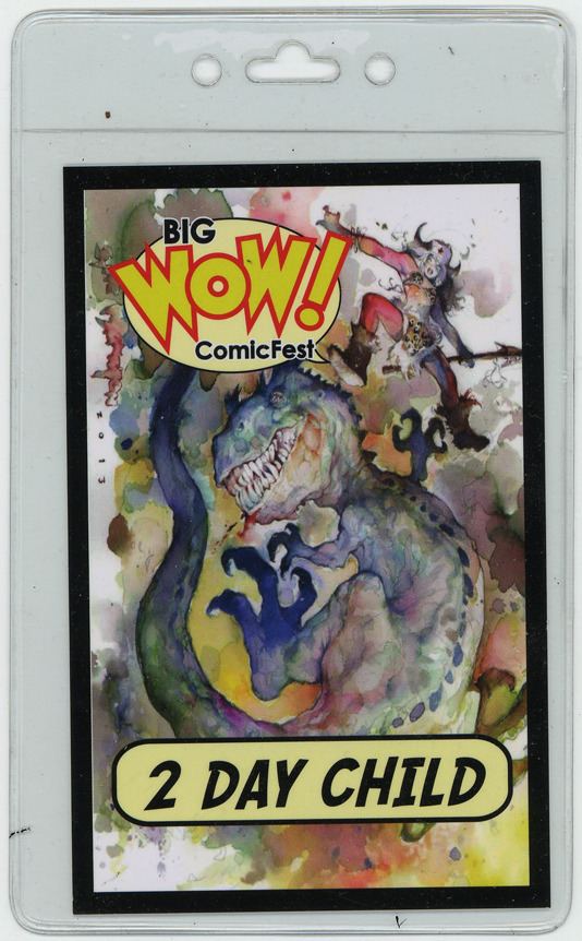 Badges: Overall size-3.25x5.25'' (Blown up here to show detail) Release your inner 2-day child!