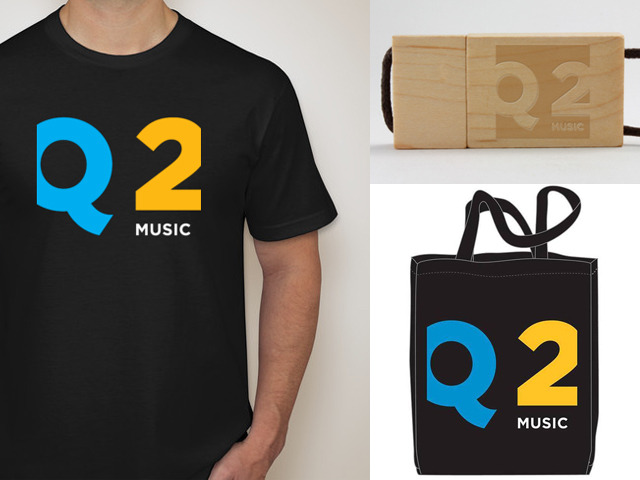 This is a mosaic of our swag (T-shirt, flash drive, tote). Whoa!