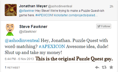 Yup, the original creator of Puzzle Quest has given us his blessing.