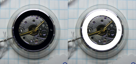 Modifying date disc typography