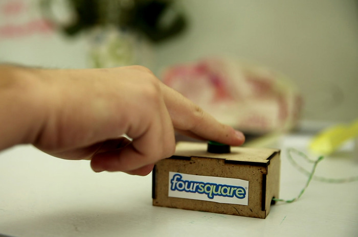 Check-in on Foursquare with a touch of a button!