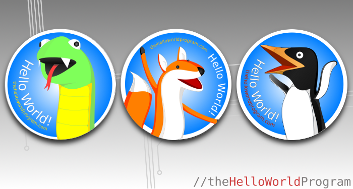 Our 'Hello World!' Stickers: Guido, Daisy & Adelie