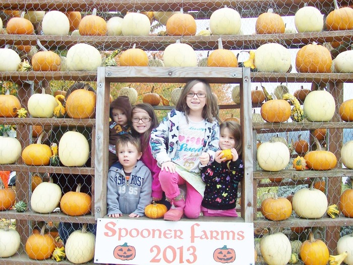 Kids having some fall fun.